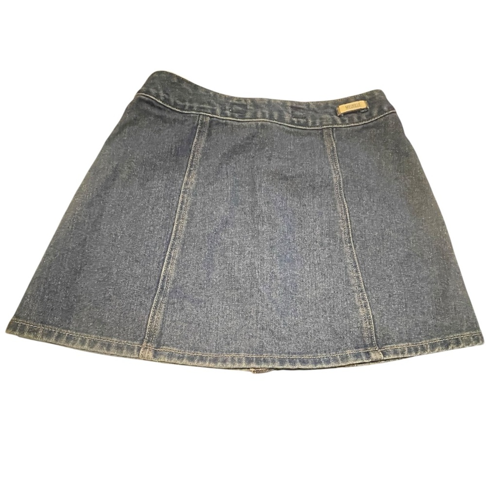 BRANDY MELVILLE Armelle button up pocketed A-line mini denim skirt - Picture 7 of 10